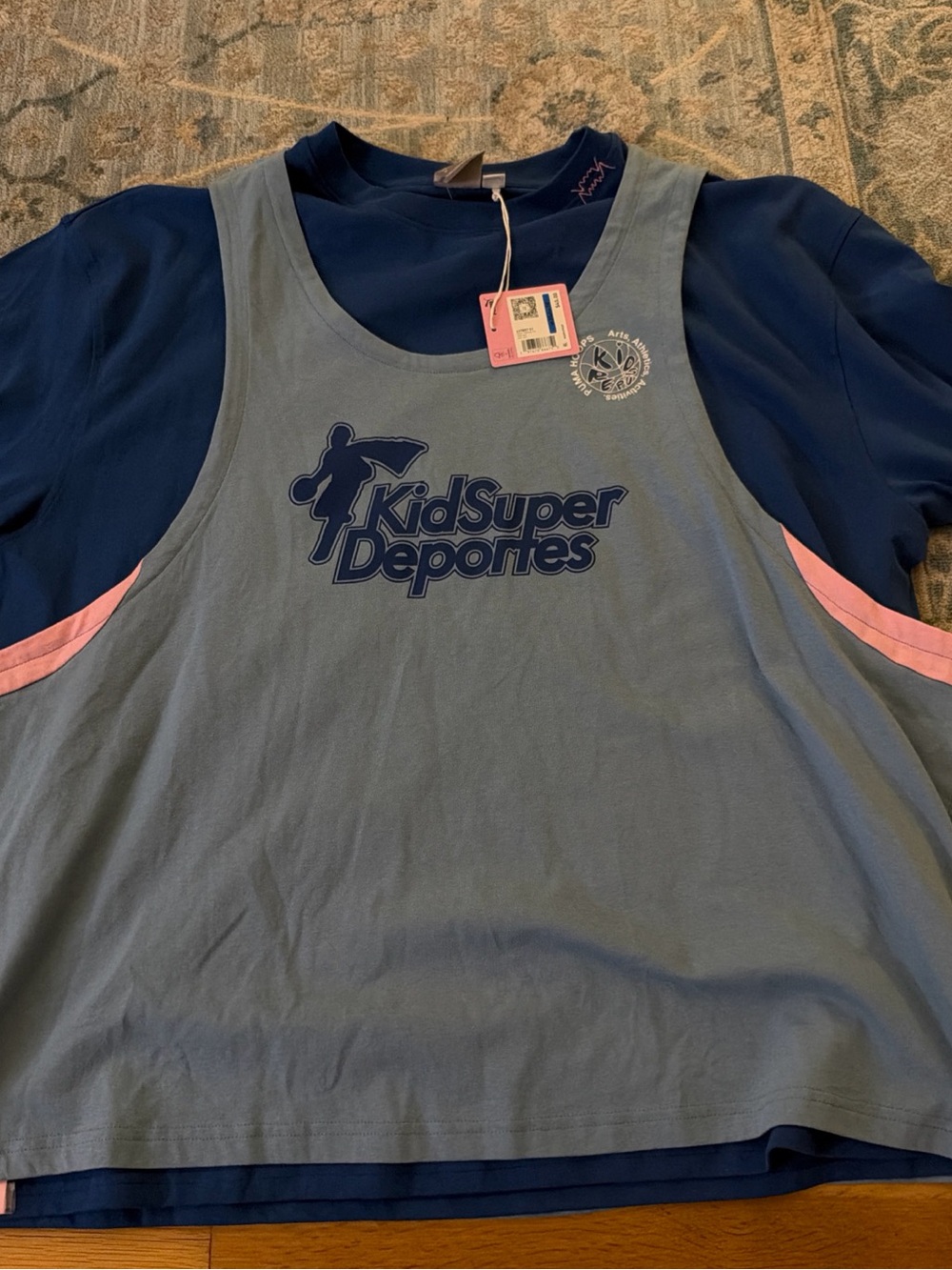 Puma X Kid SuperBlue Layered Tee Sz XL